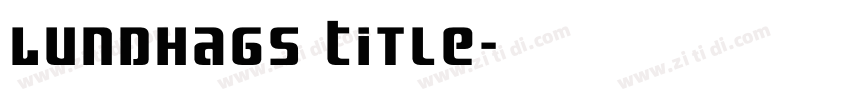 Lundhags Title字体转换
